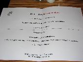 menu for dinner