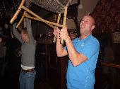peter dancing with chairs!
